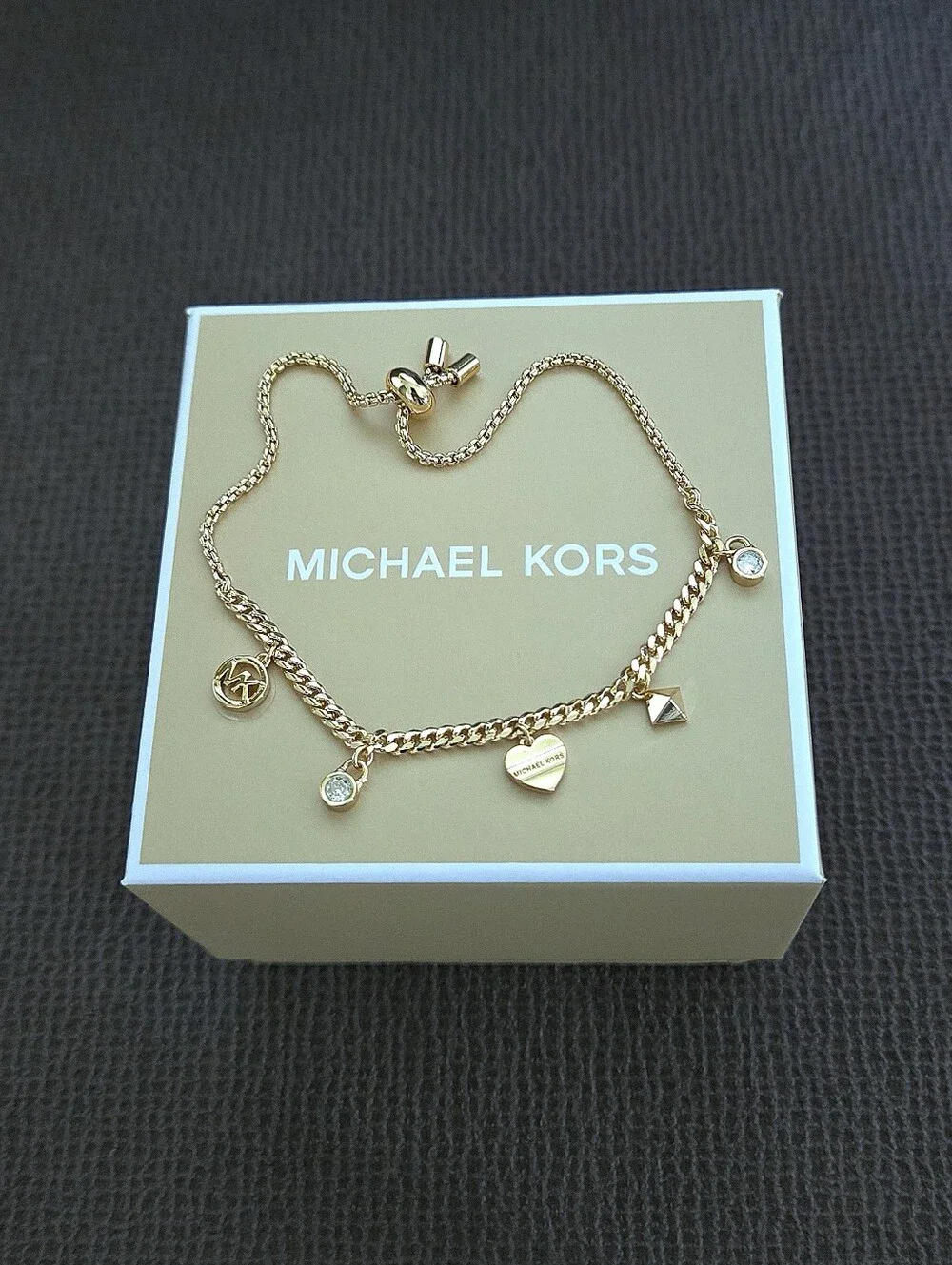 Michael Kors Gold💛 Charms Slider Bracelet -  NIB